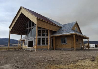 under construction house exterior view