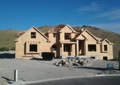 under construction house front view