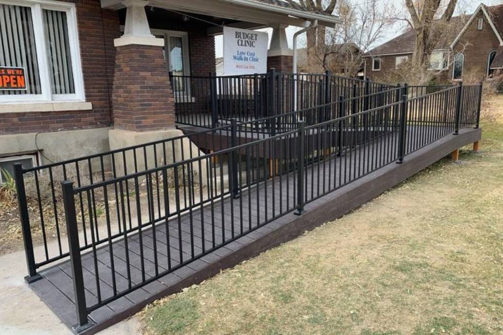 installed metal railings